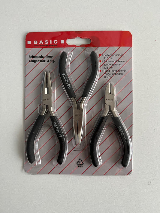 Precision mechanic pliers set Basic brand 3 pieces 