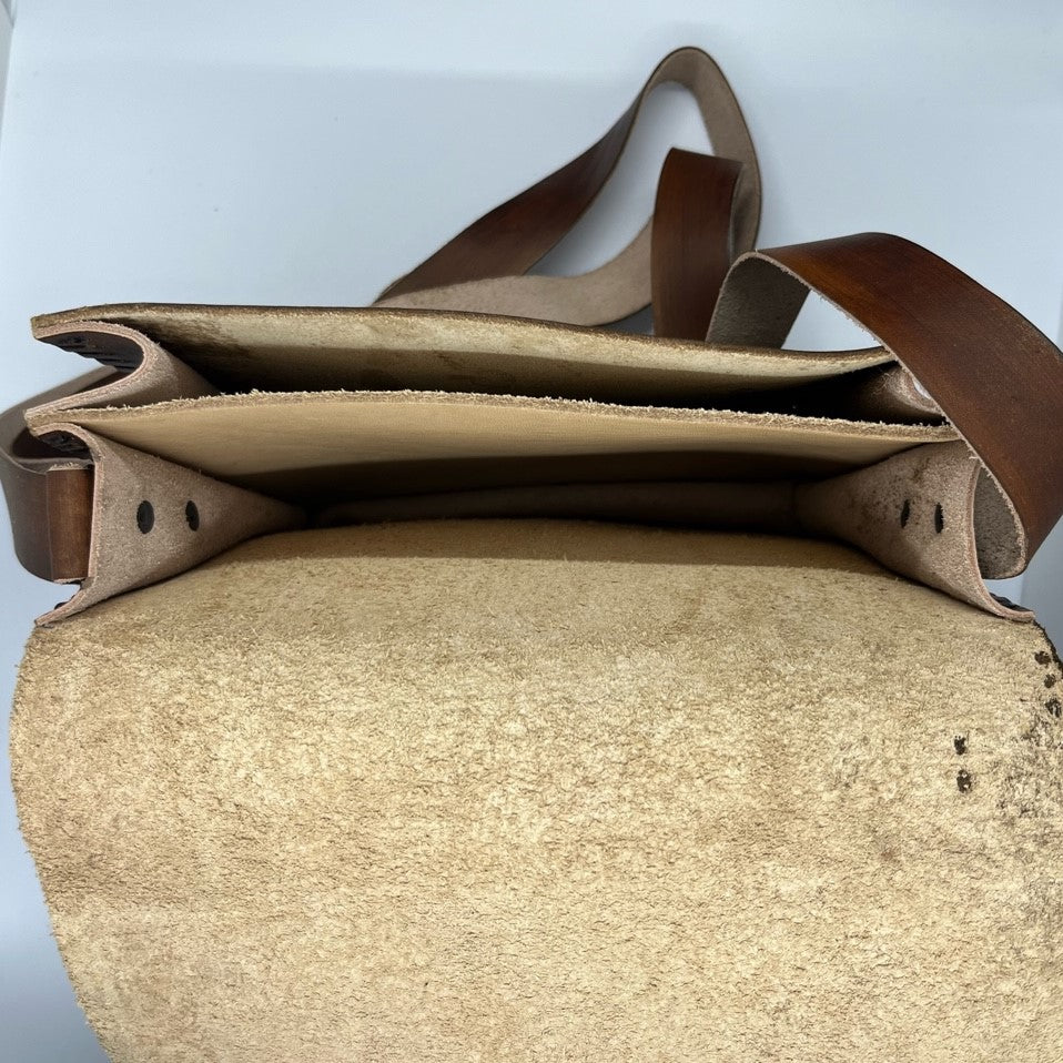 Geometrische Handtasche aus Natur Leder