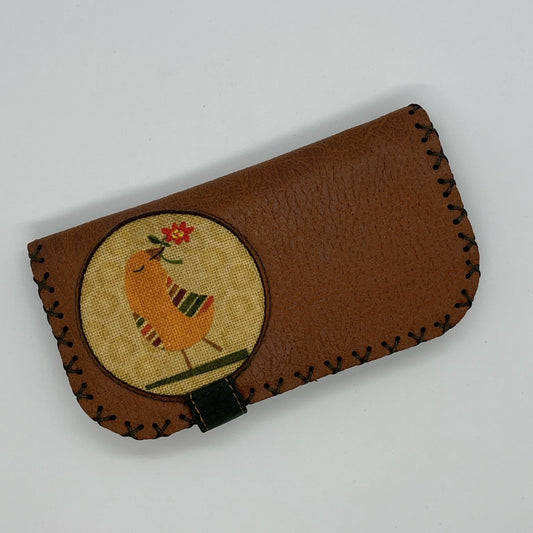 Cool money wallet made of leather with figures