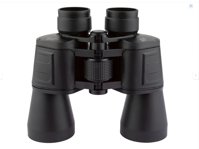 Prism binoculars, 10x50, with a large field of view