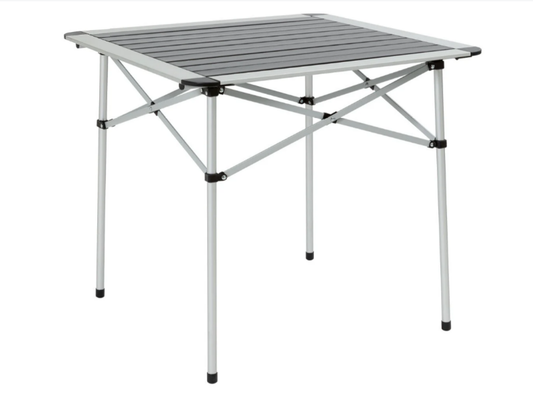 Aluminum camping table, foldable, offers space for 4 people
