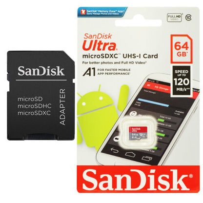 Sandisk Ultra A1 micro memory card 64GB 