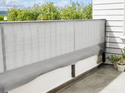 Balcony privacy screen, 600 x 75 cm, gray